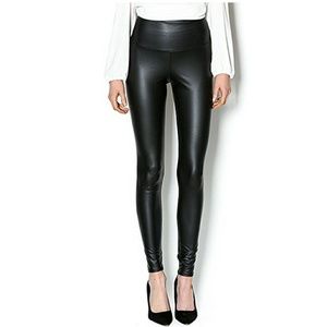 Faux leather leggings